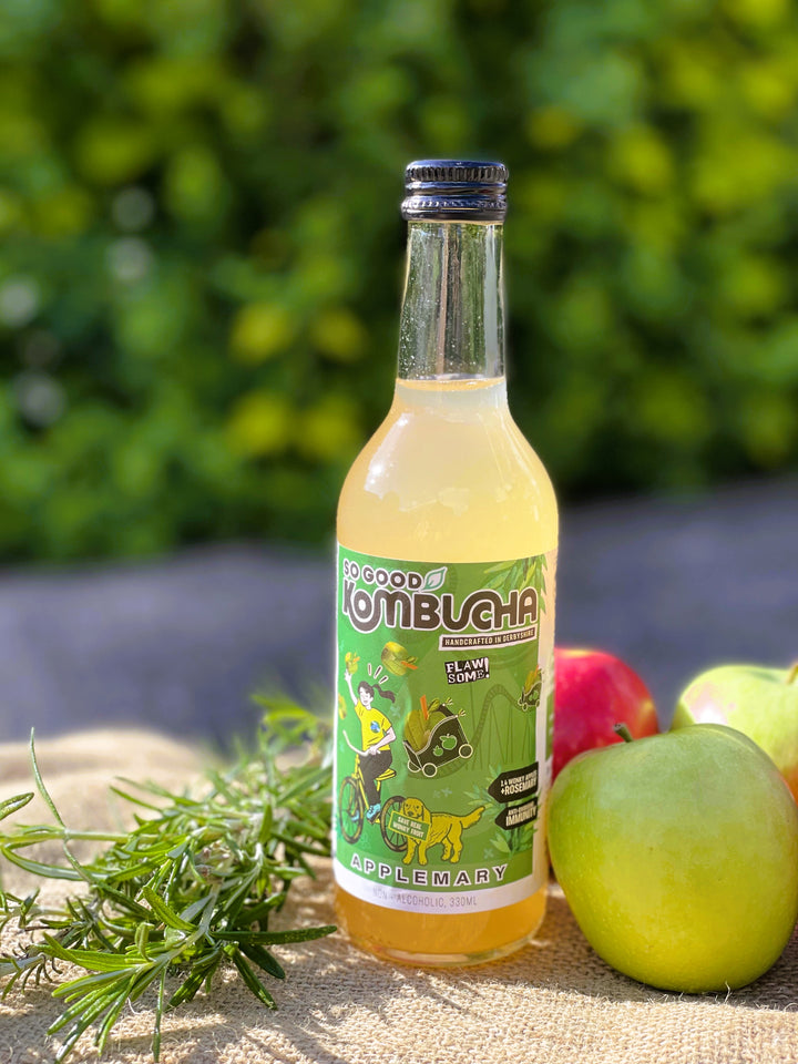 Applemary - So Good Kombucha collaberation with Flawsome! drinks